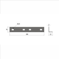 Соединительная пластина для лестничного лотка Система КМ H50 s:1,2 мм INOX304 N LO41211 LSP1 INOX304 N