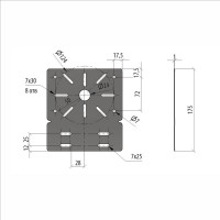 Монтажная пластина Система КМ INOX304 LO5815 PM INOX304