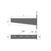Сварная консоль Система КМ 200 мм INOX304 LO6032 KS200 INOX304
