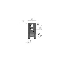 Консоль Система КМ L-образная, безвинтовая, 100 мм INOX304 LO14840 KSLBV100 INOX304