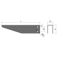 Консоль без опоры Система КМ 300 мм INOX304 LO6335 KBO300 INOX304