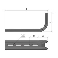 Консоль Система КМ L-образная, 200 мм INOX304 LO8744 KSL200 INOX304