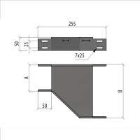 Переходник Система КМ правый 50х300-400 мм LO10025 PD50-300-400-R