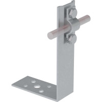 Угловой держатель болтовой для прутка Система КМ D5-10 мм H80 мм AURAFORT HD MA0143 UDB-H80-D5-10 HD