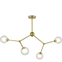Подвесной светильник Evoluce золотистый/прозрачный, белый g9 4x5w, SLE1106-203-04