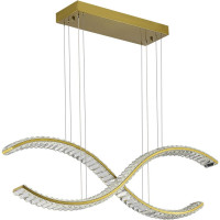 Подвесной светильник ST luce латунь/прозрачный led 1x44w 3000k, SL6206.303.44