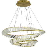 Подвесной светильник ST luce латунь/прозрачный led 1x52w 4000k, SL6204.301.02