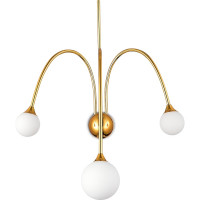 Настенный светильник (бра) ST luce золотистый/белый g9 3x5w 4000k, SL1187.201.03
