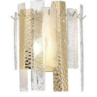 Настенный светильник (бра) ST luce золотистый/белый, золотистый e14 2x40w, SL1636.201.02