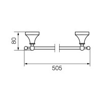 Полотенцедержатель Veragio Gialetta 50 см, хром VR.GIL-6421.CR