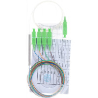 Планарный сплиттер NIKOMAX 1x4, одномодовый, G.657.A1, SC/APC, 0.9 мм NMF-SPP1X4A1-SCA-M