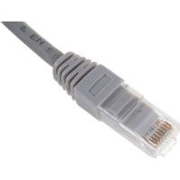 Шнур NIKOMAX, U/UTP 4 пары, Категория 5e, 7х0,205 мм, серый, 0,15м NMC-PC4UD55B-001-C-GY