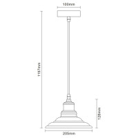 Светильник Camelion PL-600 C30 хром, подвесной LOFT, 1хE27, 40Вт, 230В, металл 13416