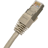 Шнур NIKOMAX, F/UTP 4 пары, Кат.5e, 7х0,165мм, PVC, серый, 0,15м NMC-PC4SD55B-001-GY