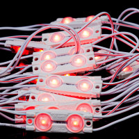 Светодиодный модуль Donled 0.7Вт, 12В, IP65, SMD2835 2LED, 18лм, красный, 20 шт./гирлянда DL2R-L-HP