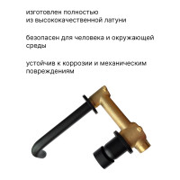 Смеситель настенный для раковины Bronze de Luxe СКАНДИ черный матовый 14511B