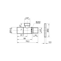Вентиль для подвода воды Bronze de Luxe 32626