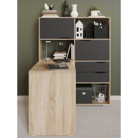 Письменный стол ТриЯ тип 7 дуб сонома/графит серый 170689