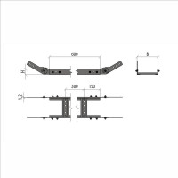 Вертикальный шарнирный угол Система КМ 70x500x1,5 мм LO6289 LSHL70-500-1.5