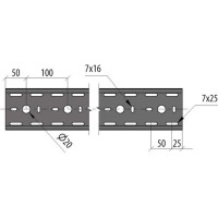 Перфорированный лоток Система КМ 50x150x0,8 L3000 мм Стандарт ПЛЮС INOX304 LPEplus50-150-0.8-3000 INOX304