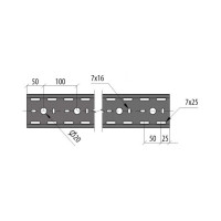 Перфорированный лоток Система КМ 50x50x0,8 L3000 мм Стандарт ПЛЮС INOX304 LPEplus50-50-0.8-3000 INOX304