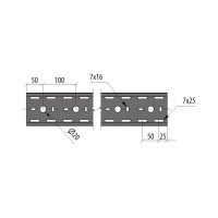 Перфорированный лоток Система КМ 50x300x0,8 L2000 мм Стандарт ПЛЮС INOX304 LPEplus50-300-0.8-2000 INOX304