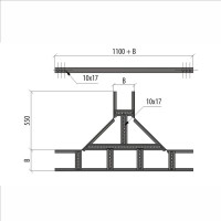 Лестничный Т-отвод Система КМ 70х500х1,2 мм LO4389 LTD70-500-1.2