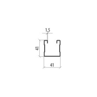 Страт-профиль Система КМ 41х41 мм, L1100 мм, s:1,5 мм, LO20514 STP41-41-1100