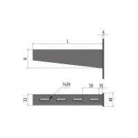 Сварная консоль Система КМ 100 мм INOX304 LO10382 KS100 INOX304