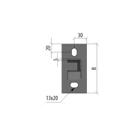 Сварная усиленная консоль Система КМ тяжелая, 500 мм INOX304 LO15590 KSUT500 INOX304