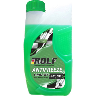 Гибридный силикатный антифриз Rolf Rolf antifreeze g11 green, зеленый 70013