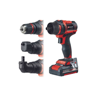 Дрель аккумуляторная Einhell PXC TE-CD 18/45 Li, 18В, 45Нм, Quick-патрон, 2 насадки, 1x2,5Ач 4513990