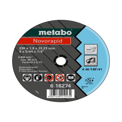 Отрезной круг Metabo Novorapid 616274000