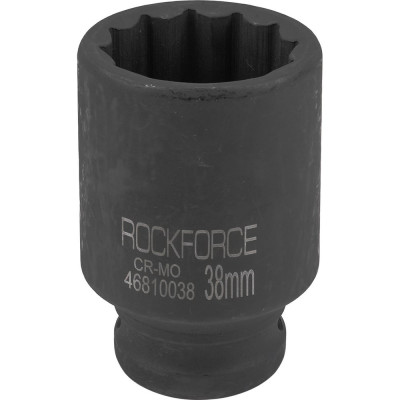 Глубокая ударная двенадцатигранная торцевая головка Rockforce RF-46810038(29401)