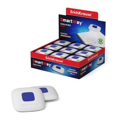 ErichKrause Ластик с пластиковым держателем SmartWay Mini Square , 45554