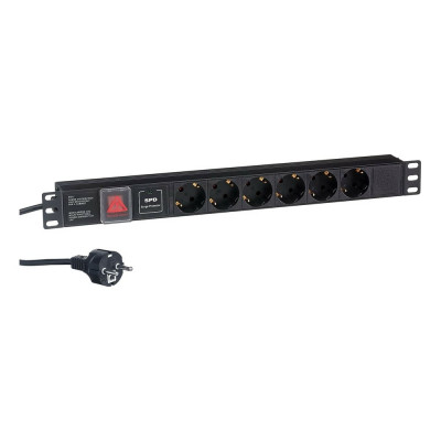 Блок розеток ExeGate ServerPro PDU-19H608 Al-6S-EU2CU-SW-SPD1 280833