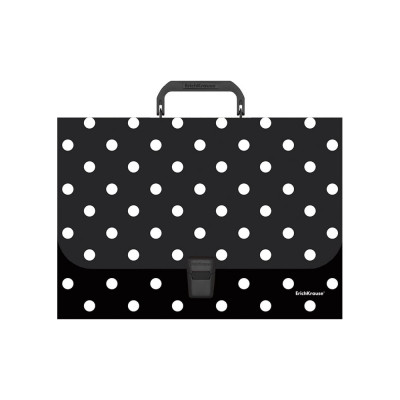 Пластиковый портфель ErichKrause Dots in Black 52917