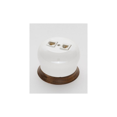 Информационная двойная розетка Bironi B2-302-010/18