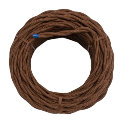 Bironi провод 2x1,5 коричневый (матовый) 20м B1-424-72-20