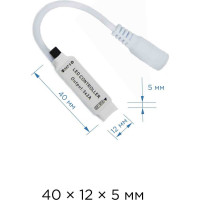 Мини-контроллер OGM RGB 12В, 72 Вт, IR, пульт кнопочный C4-15