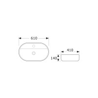 Накладная раковина Ceramicanova MODO 610х410х140 мм CN2004