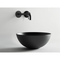 Умывальник чаша Ceramicanova Element накладная, круглая, цвет чёрный матовый 358х358х155 мм CN6004