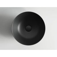Умывальник чаша Ceramicanova Element накладная, круглая, цвет чёрный матовый 358х358х155 мм CN6004