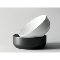 Умывальник чаша Ceramicanova Element накладная круглая, цвет чёрный матовый 355х355х125 мм CN6007