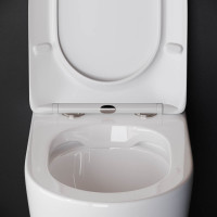 Унитаз соло Ceramicanova HIGHLIGHT Rimless с крепежом, с сиденьем-крышкой с микролифтом CN1812