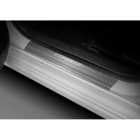Накладки на пороги Rival для Toyota Corolla E210 2018-н.в., нержавеющая сталь, с надписью, 4 шт. NP.5716.3