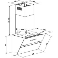Кухонная вытяжка MAUNFELD  Mersey 60 белый\вставка сатин