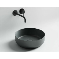 Умывальник чаша Ceramicanova Element накладная, цвет темный антрацит матовый 390х390х120 мм CN6022MDH