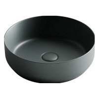 Умывальник чаша Ceramicanova Element накладная, цвет темный антрацит матовый 390х390х120 мм CN6022MDH