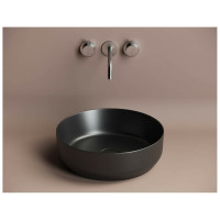 Умывальник чаша Ceramicanova Element накладная, круглая цвет чёрный матовый 390х390х120 мм CN6022MB